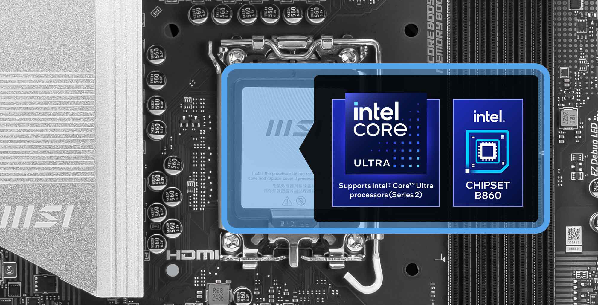 MSI PRO B860-P WiFi Motherboard, ATX - Supports Intel Core Ultra